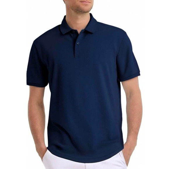 Colocarbon Other - Colocarbon Men Navy Blue Short Sleeve Moisture Wicking Dry Fit Golf Polo Shirt S